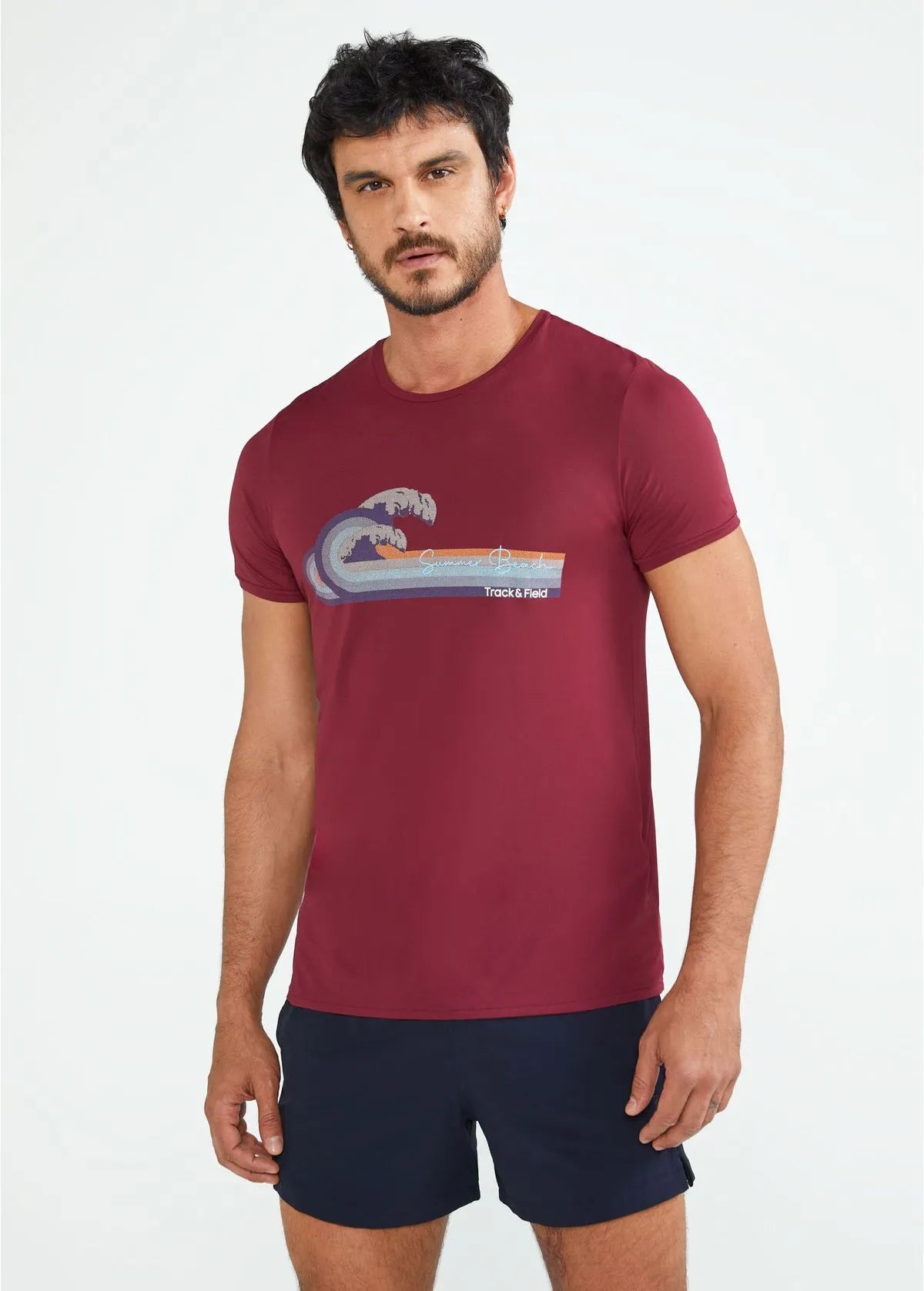 Camiseta Masculina Manga Curta Thermodry Ondas - Imagem 2